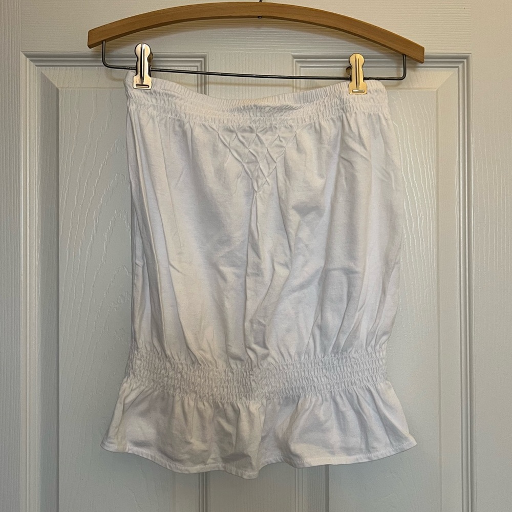 Vintage Y2K Gap White Strapless Top